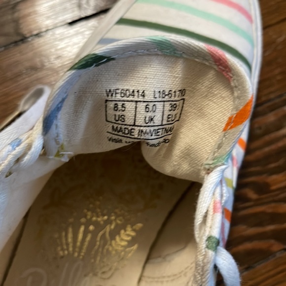 Excellent Condition Keds Rifle Paper Co. Canvas Shoes, Size 8.5, Rainbow Stripes - Picture 5 of 5